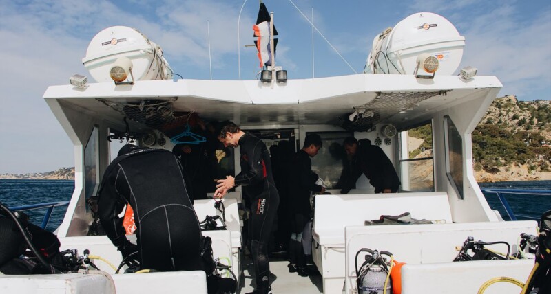 buceo en barco